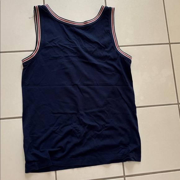 Burberry Dark Blue Tank Top with Red and White Trim - Picture 4 of 4